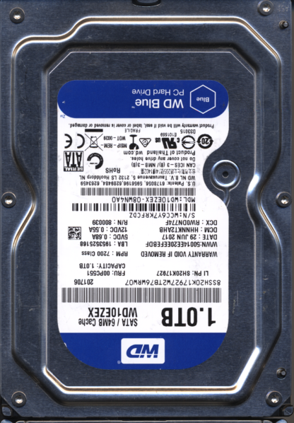 WD 1TB WD10EZEX-08WN4A0 DCM HHNNKT2AHB T2 2060-800039-001 DONOR DRIVE