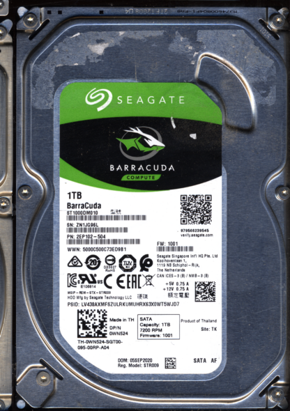 SEAGATE 1TB ST1000DM010 2EP102-504 SN ZN1 100774000 DONOR DRIVE