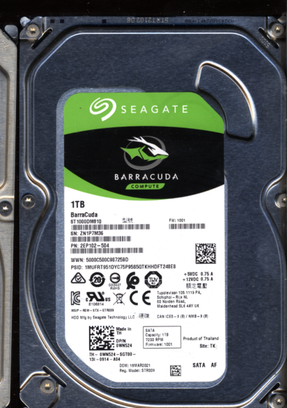 SEAGATE 1TB ST1000DM010 2EP102-504 SN ZN1 100774000 DONOR DRIVE