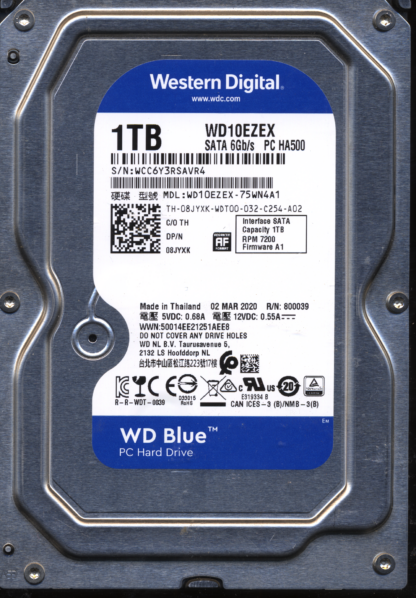 WD 1TB WD10EZEX-75WN4A1 2060-800039-001 DONOR DRIVE