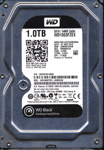 WD 1TB WD1003FZEX-00MK2A0 DCM EHNNKT2AHB T2 2060-771829-004 DONOR DRIVE