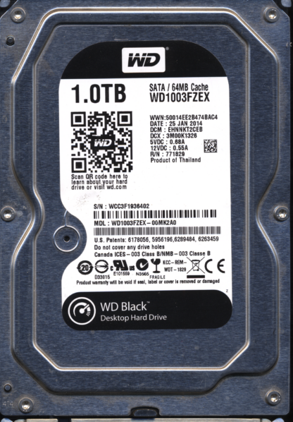 WD 1TB WD1003FZEX-00MK2A0 DCM EHNNKT2CEB T2 2060-771829-004 DONOR DRIVE