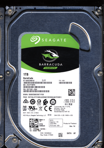 SEAGATE 1TB ST1000DM010 2EP102-504 SN ZN1 100849237 DONOR DRIVE