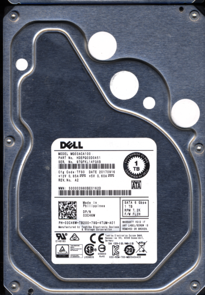 TOSHIBA 4TB MG03ACA100 FL2H G003220A DONOR DRIVE