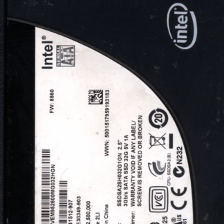 Intel 32GB SSDSA2SH032G1GN 2.5" Donor Drive
