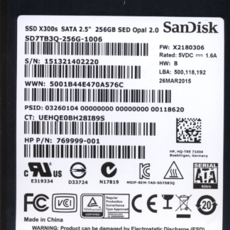 SANDISK 256GB SD7TB3Q-256GB-1006 Donor Drive