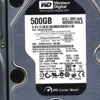 WD 500GB WD5001AALS-00L3B2 DCM HGNNNT2MBB T2 2060-701590-000 DONOR DRIVE