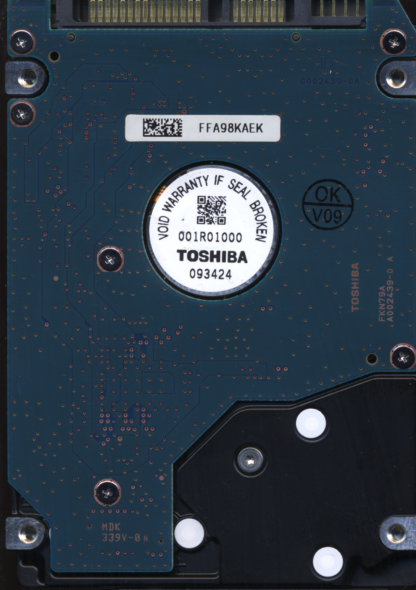 TOSHIBA 500GB MK5055GSX HDD2H21 A0/FG001 G002439 Donor Drive - Image 2