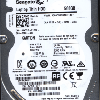 Seagate 500GB ST500LM021 1KJ152-031 SN W62 100729420 Donor Drive