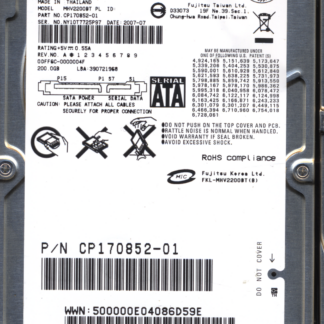 Fujitsu 200GB MHV2200BT CP170852-01 CA26343-B82104BA Donor Drive