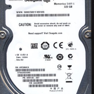 Seagate 320GB ST9320325AS 9HH13E-567 SN 6VE 100536284 Donor Drive