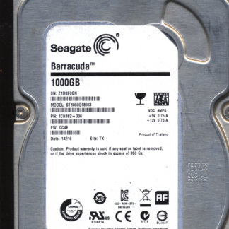 Seagate 1TB ST1000DM003 1CH162-306 SN Z1D FW CC49 100717520 Donor Drive