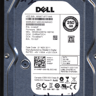 WD 250GB WD2502ABYS-18B7A0 DCM DHRNHT2CH T2 2060-701537-004 Donor Drive