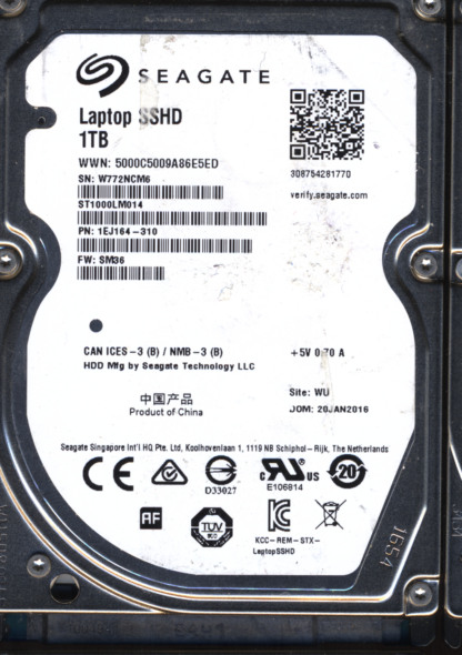 Seagate 1TB ST1000LM014 1EJ164-310 SN W77 100731589 Donor Drive