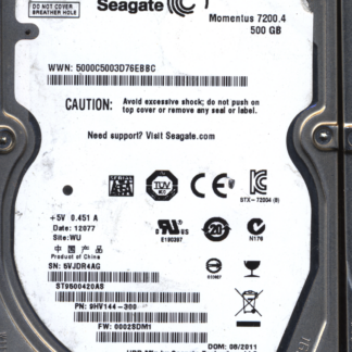 Seagate 500GB ST9500420AS 9HV144-300 SN 5VJ 100656265 Donor Drive