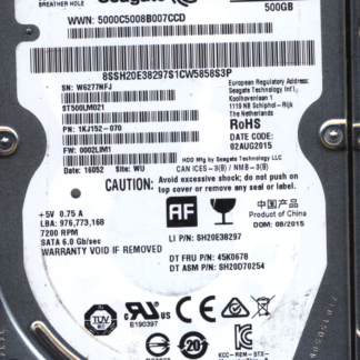 Seagate 500GB ST500LM021 1KJ152-070 SN W62 100729420 Donor Drive