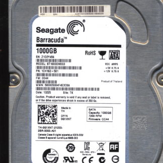 Seagate 1TB ST1000DM003 1CH162-501 SN Z1D FW CC44 100687658 Donor Drive