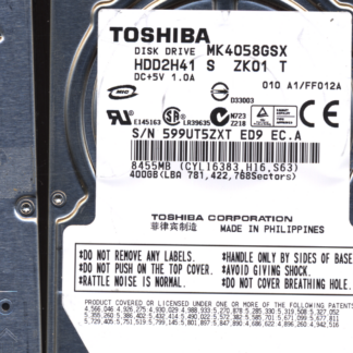 TOSHIBA 400GB MK4058GSX HDD2H41 A1/FF012A G002439 Donor Drive