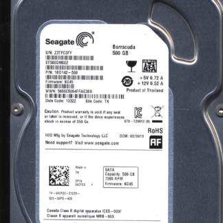Seagate 500GB ST500DM002 1BD142-500 SN Z3T 100535704 Donor Drive