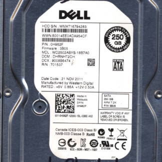 WD 250GB WD2502ABYS-18B7A0 DCM DHRNHT2CH T2 2060-701537-004 Donor Drive