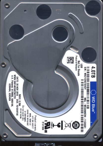WD 4TB WD40NMZW-11GX6S1 2060-8000041-003 Donor Drive