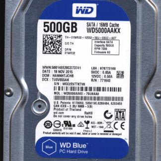 WD 500GB WD5000AAKX-75U6AA0 DCM HANNHTJCHB TJ 2060-771640-003 Donor Drive
