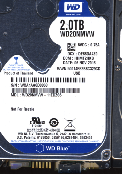 WD 2TB WD20NMVW-11EDZS6 DCM HHMT2HKB T2 2060-771961-001 Donor Drive