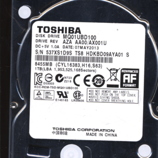 TOSHIBA 1TB MQ01UBD100 HDKBD09AYA01 AA00/AX001U G003296A Donor Drive