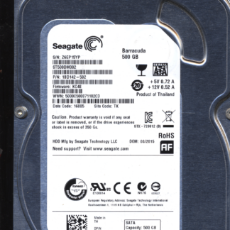 Seagate 500GB ST500DM002 1BD142-502 SN Z6E 100535704 Donor Drive