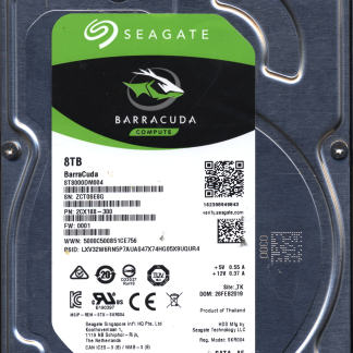 SEAGATE 8TB ST8000DM004 2CX188-300 SN ZCT 100815597 DONOR DRIVE