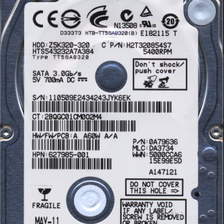 Hitachi HTS543232A7A384 0A79636 MLC DA3734 2200A9026901 Donor Drive