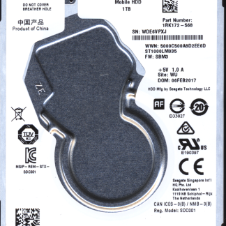 Seagate 1TB ST1000LM035 1RK172-568 SN WDE 100809471 Donor Drive