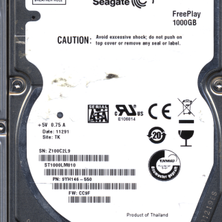 Seagate 1TB ST1000LM010 9YH146-550 SN Z10 FW CC9F 100609264 Donor Drive