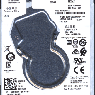 Seagate 500GB ST500LM034 2GH17A-031 SN WN9 100815565 Donor Drive
