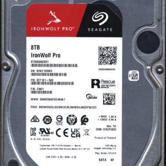 Seagate 8TB ST8000NE001 3CT101-568 SN WWZ 100871827 Donor Drive