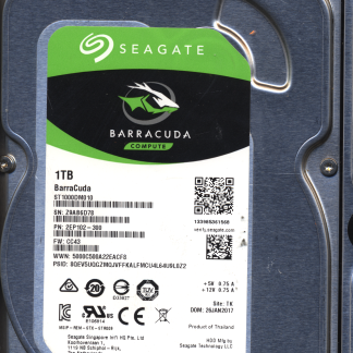 Seagate 1TB ST1000DM010 2EP102-300 SN Z9A FW CC43 100774000 Donor Drive