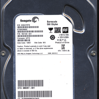 Seagate 500GB ST500DM002 1BD142-021 SN W2A FW HP73 100535704 Donor Drive