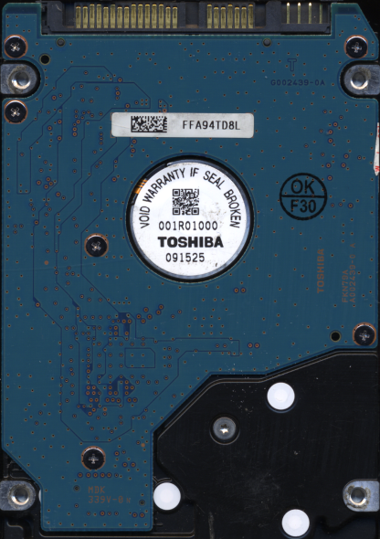 TOSHIBA 160GB MK1655GSX HDD2H25 A0/FG011C G002439 DONOR DRIVE - Image 2
