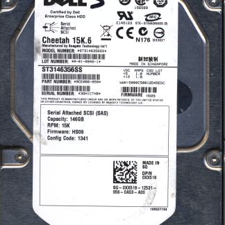 Seagate 146GB ST3146356SS 9CE066-050 SN 3QN 100507792 Donor Drive