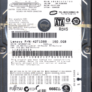 FUJITSU 160GB MHZ2160BH CA07018-B324000L 110KA CA21344-B81X DONOR DRIVE