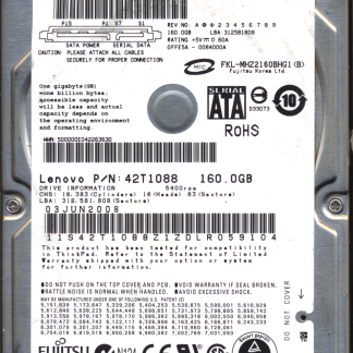 FUJITSU 160GB MHZ2160BH CA07018-B324000L VD8526 108KA CA21344-B81X DONOR DRIVE