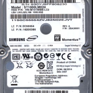 SEAGATE 1TB ST1000LM024 HN-M101MBB/LC2 SN S30 M8_ DONOR DRIVE