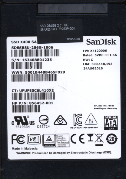 SANDISK 256GB SD8SB8U-256G-1006 Donor Drive