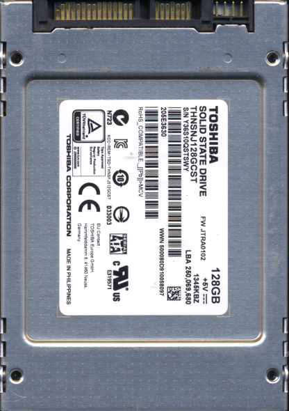 TOSHIBA 128GB THNSNJ128GCST 205E3630 JTRA0102 DONOR DRIVE - Image 2