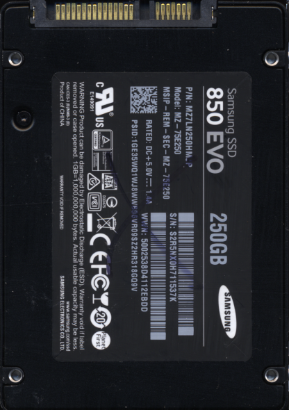 SAMSUNG 250GB MZ-75E250 DONOR DRIVE - Image 2