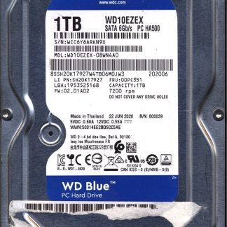 WD 1TB WD10EZEX-08WN4A0 2060-800039-001 Donor Drive