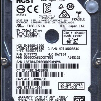 Hitachi 1TB HTS541010A9E680 0J47773 MLC DA7154 220079035103 Donor Drive