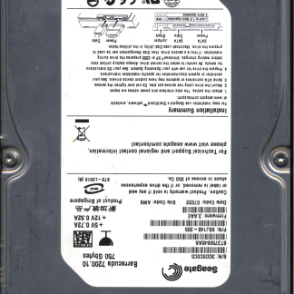 Seagate 750GB ST3750640AS 9BJ148-305 SN 3QD FW 3.AAE Donor Drive