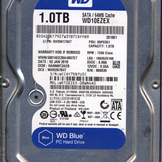 WD 1TB WD10EZEX-08WN4A0 DCM HANNNT2AEB T2 2060-800039-001 Donor Drive