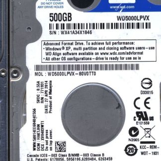 WD 500GB WD5000LPVX-80V0TT0 DCM HAKTJHN TJ 2060-771959-000 Donor Drive
